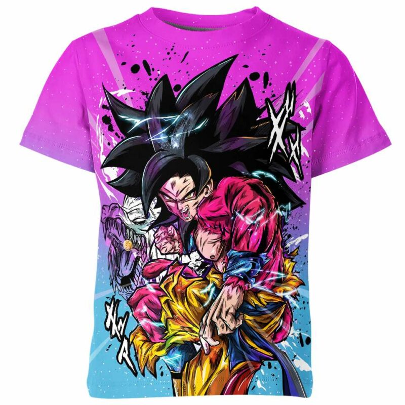 Limit-breaking Kamehameha Goku all over print T-shirt